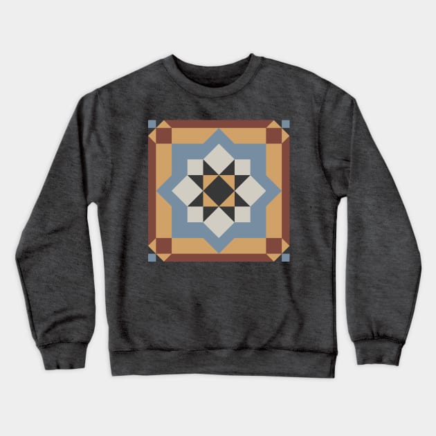 Ornamental Azulejo Mosaic Pattern Crewneck Sweatshirt by ernstc